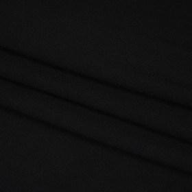 Polyester Crepe with Smooth Back – Black – Designer Deadstock Polyester Crepe with Smooth Back – Black – Designer Deadstock