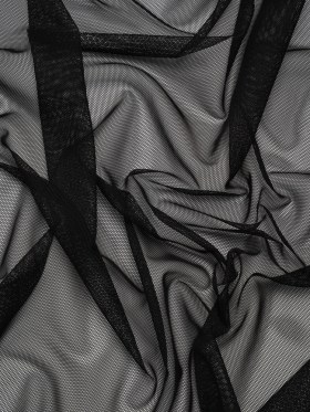 Polyester Stretch Mesh – Black – Designer Deadstock Polyester Stretch Mesh – Black – Designer Deadstock