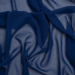 Polyester Chiffon – Midnight Blue – Designer Deadstock Polyester Chiffon – Midnight Blue – Designer Deadstock