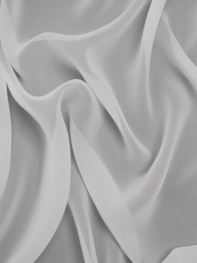 Polyester Chiffon – White – Designer Deadstock Polyester Chiffon – White – Designer Deadstock