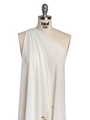 Lightweight Polyester Crepe – Ecru – Designer Deadstock Lightweight Polyester Crepe – Ecru – Designer Deadstock