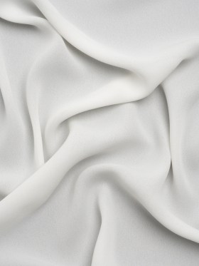 Lightweight Polyester Crepe – Ecru – Designer Deadstock Lightweight Polyester Crepe – Ecru – Designer Deadstock