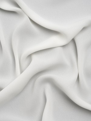 Lightweight Polyester Crepe – Ecru – Designer Deadstock Lightweight Polyester Crepe – Ecru – Designer Deadstock