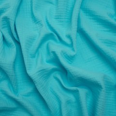 Double Cotton Gauze – Water Blue – Designer Deadstock Double Cotton Gauze – Water Blue – Designer Deadstock