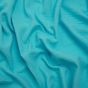 Double Cotton Gauze – Water Blue – Designer Deadstock Double Cotton Gauze – Water Blue – Designer Deadstock