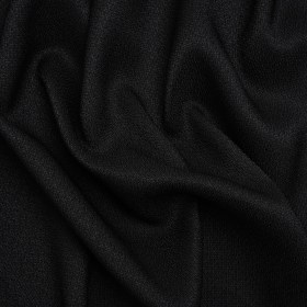 Stretch Textured Polyester Woven – Black – Designer Deadstock Stretch Textured Polyester Woven – Black – Designer Deadstock