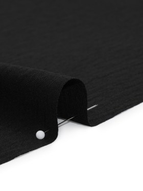 Stretch Textured Polyester Woven – Black – Designer Deadstock Stretch Textured Polyester Woven – Black – Designer Deadstock