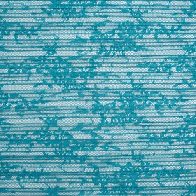 Plisse Lace – Turquoise Floral – Designer Deadstock Plisse Lace – Turquoise Floral – Designer Deadstock