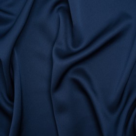 Polyester Crepe Back Satin – Navy Blue – Designer Deadstock Polyester Crepe Back Satin – Navy Blue – Designer Deadstock