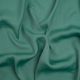 Crinkled Lightweight Polyester Satin – Sea Glass Green – Designer Deadstock Crinkled Lightweight Polyester Satin – Sea Glass Green – Designer Deadstock