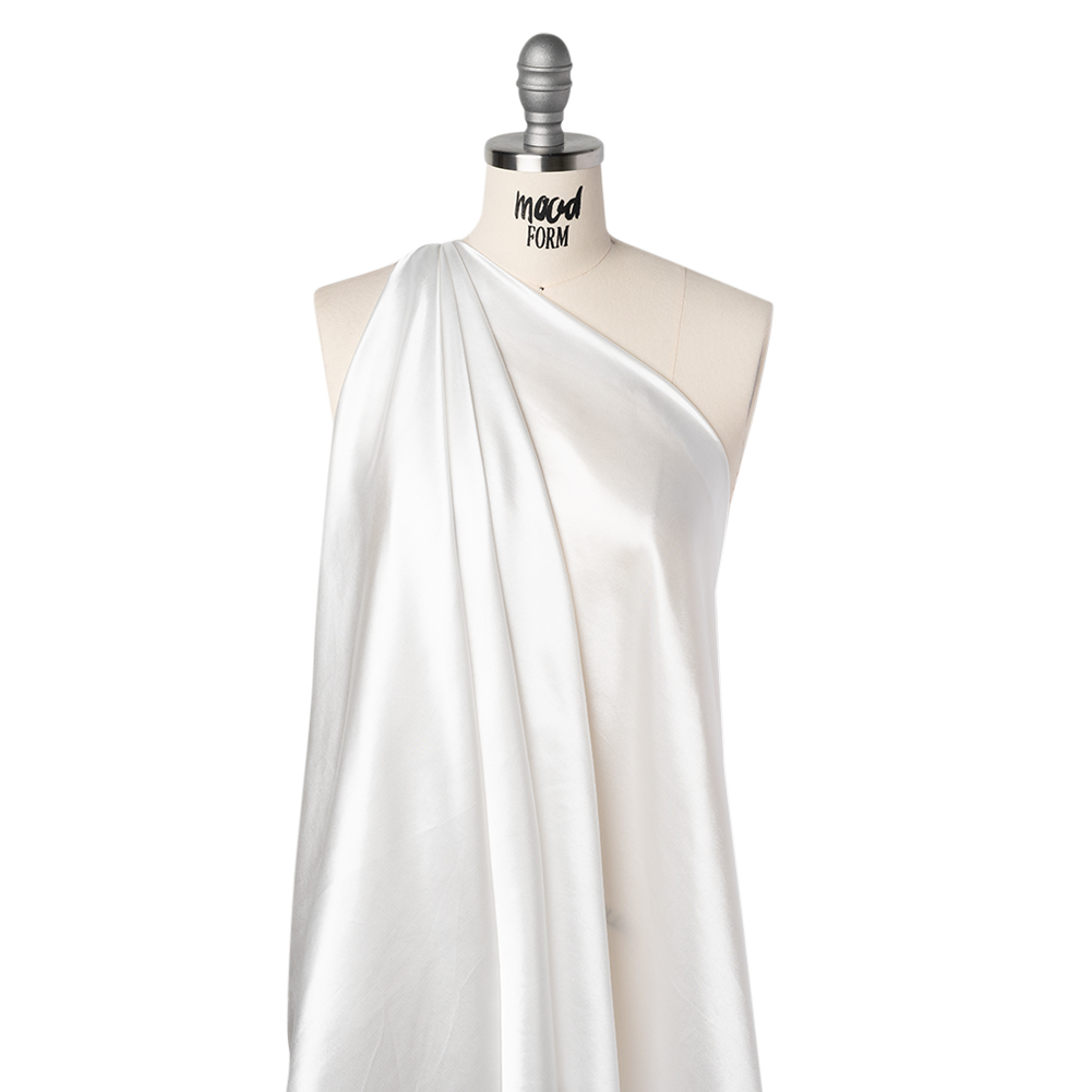 Polyester Satin – White – Designer Deadstock Polyester Satin – White – Designer Deadstock