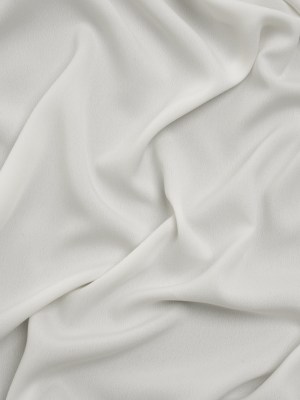 Polyester Crepe de Chine – Off White – Designer Deadstock Polyester Crepe de Chine – Off White – Designer Deadstock