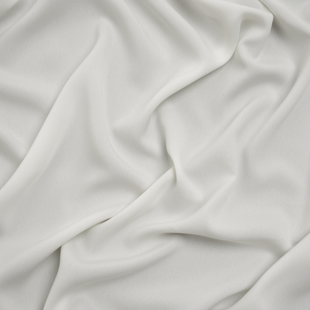 Polyester Crepe de Chine – Off White – Designer Deadstock Polyester Crepe de Chine – Off White – Designer Deadstock