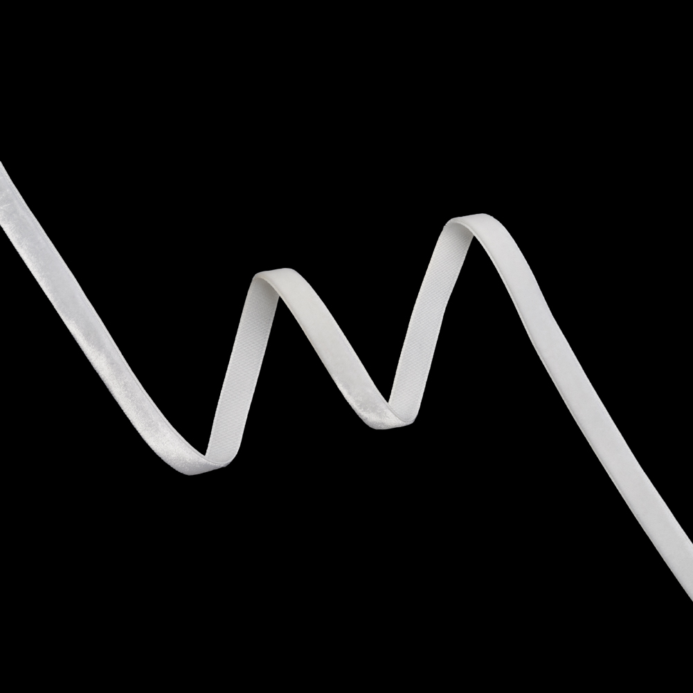 Velvet Ribbon Single Faced – 0.375″ – Off White Velvet Ribbon Single Faced – 0.375″ – Off White