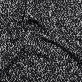 Tweedy Boucle – Black and White Abstract – Deadstock Tweedy Boucle – Black and White Abstract – Deadstock