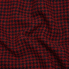 Metallic Tweed – Red and Navy Houndstooth – Deadstock Metallic Tweed – Red and Navy Houndstooth – Deadstock