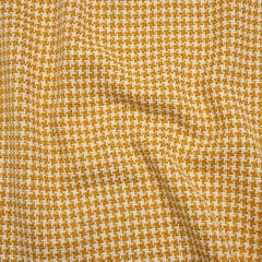 Metallic Tweed – White and Mustard Yellow Houndstooth – Deadstock Metallic Tweed – White and Mustard Yellow Houndstooth – Deadstock
