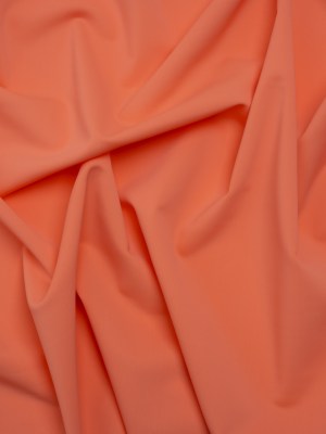 Stretch Nylon Swimwear Tricot – Coral Orange – Designer Deadstock Stretch Nylon Swimwear Tricot – Coral Orange – Designer Deadstock