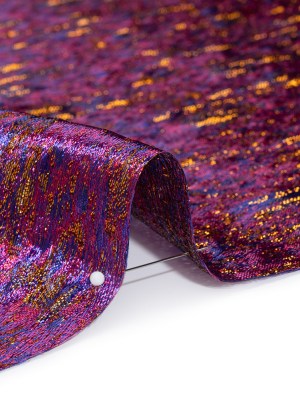 Metallic Brocade – Purple, Royal Blue and Yellow Gold Mottled Abstract Metallic Brocade – Purple, Royal Blue and Yellow Gold Mottled Abstract
