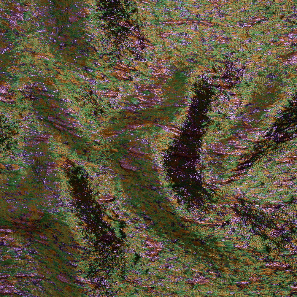 Metallic Brocade – Mustard Yellow, Green and Purple Mottled Abstract Metallic Brocade – Mustard Yellow, Green and Purple Mottled Abstract