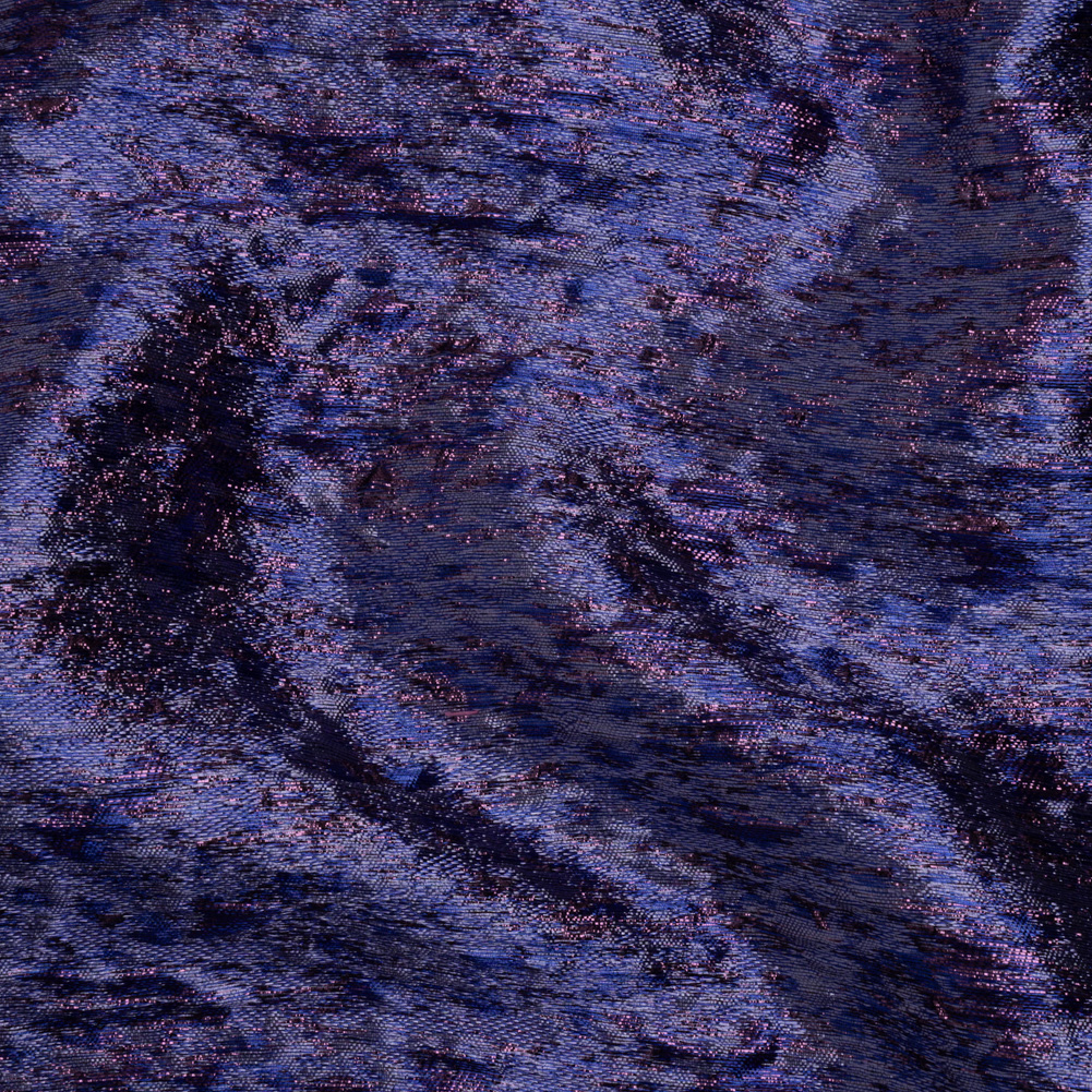 Metallic Brocade – Periwinkle, Royal Blue and Purple Mottled Abstract Metallic Brocade – Periwinkle, Royal Blue and Purple Mottled Abstract