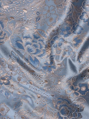 Metallic Brocade – Pastel Blue, Country Blue and Silver Flower Garden Metallic Brocade – Pastel Blue, Country Blue and Silver Flower Garden