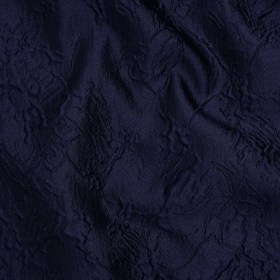 Polyester Brocade – Monochrome Midnight Navy Floral Drawings Polyester Brocade – Monochrome Midnight Navy Floral Drawings