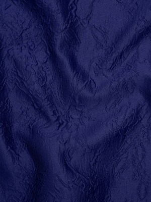 Polyester Brocade – Monochrome Bright Navy Floral Drawings Polyester Brocade – Monochrome Bright Navy Floral Drawings