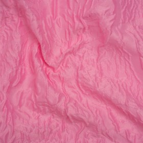Polyester Brocade – Monochrome Pastel Pink Roses and Leaves Polyester Brocade – Monochrome Pastel Pink Roses and Leaves