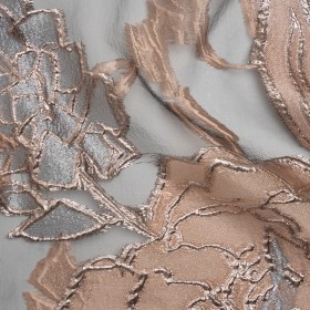Metallic Burnout Brocade – Blush, Gray and Silver Roses and Hyacinths Metallic Burnout Brocade – Blush, Gray and Silver Roses and Hyacinths