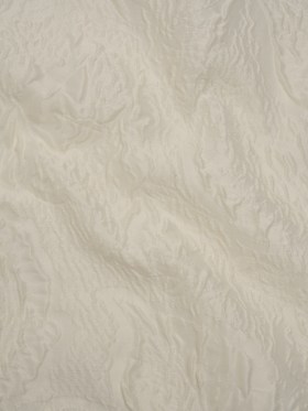Polyester Brocade – Monochrome Ivory Roses and Leaves Polyester Brocade – Monochrome Ivory Roses and Leaves