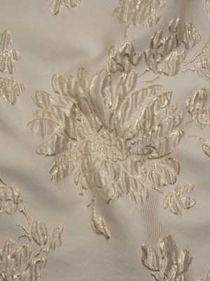 Metallic Brocade – Beige and Gold Blossoming Stems Metallic Brocade – Beige and Gold Blossoming Stems