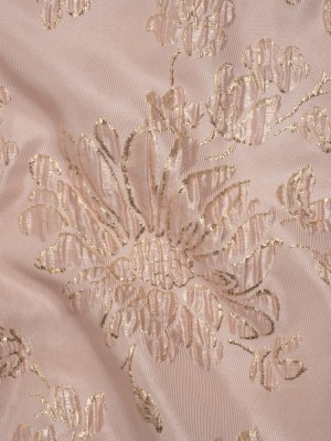 Metallic Brocade – Baby Pink and Gold Blossoming Stems Metallic Brocade – Baby Pink and Gold Blossoming Stems
