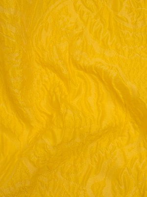 Polyester Brocade – Monochrome Sunshine Yellow Roses and Leaves Polyester Brocade – Monochrome Sunshine Yellow Roses and Leaves