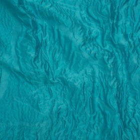 Polyester Brocade – Monochrome Turquoise Roses and Leaves Polyester Brocade – Monochrome Turquoise Roses and Leaves