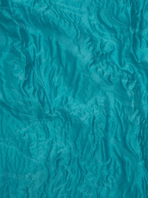 Polyester Brocade – Monochrome Turquoise Roses and Leaves Polyester Brocade – Monochrome Turquoise Roses and Leaves