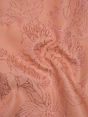 Metallic Brocade – Baby Pink and Magenta Illustrated Garden Metallic Brocade – Baby Pink and Magenta Illustrated Garden