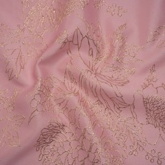 Metallic Brocade – Baby Pink and Gold Illustrated Garden Metallic Brocade – Baby Pink and Gold Illustrated Garden