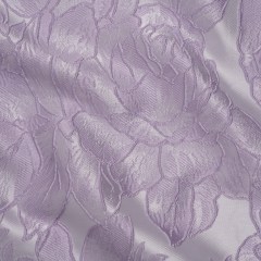 Polyester Brocade – Lavender Cabbage Roses Polyester Brocade – Lavender Cabbage Roses