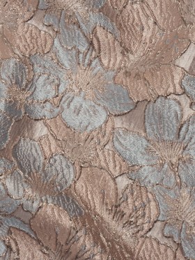 Metallic Brocade – Pale Pink, Baby Blue and Gold Floating Blossoms Metallic Brocade – Pale Pink, Baby Blue and Gold Floating Blossoms