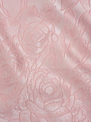 Polyester Brocade – Baby Pink Cabbage Roses Polyester Brocade – Baby Pink Cabbage Roses
