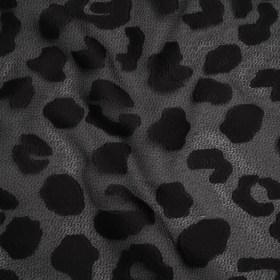 Lightweight Textured Burnout Brocade – Black on Black Animal Spots Lightweight Textured Burnout Brocade – Black on Black Animal Spots