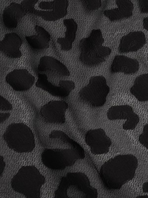 Lightweight Textured Burnout Brocade – Black on Black Animal Spots Lightweight Textured Burnout Brocade – Black on Black Animal Spots