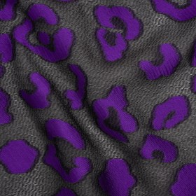 Lightweight Textured Burnout Brocade – Purple and Black Animal Spots Lightweight Textured Burnout Brocade – Purple and Black Animal Spots