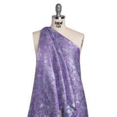 Metallic Brocade – Lilac and Bright Lavender Floating Blossoms Metallic Brocade – Lilac and Bright Lavender Floating Blossoms