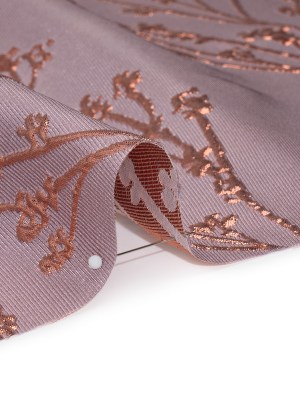 Metallic Brocade – Mauve and Pink Flowering Branches Metallic Brocade – Mauve and Pink Flowering Branches
