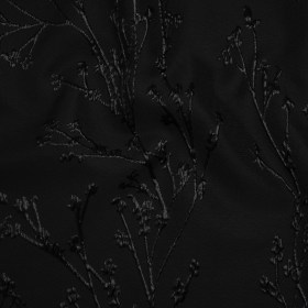 Metallic Brocade – Black on Black Flowering Branches Metallic Brocade – Black on Black Flowering Branches