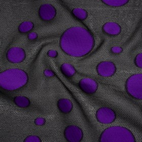 Lightweight Textured Burnout Brocade – Purple and Black Polka Dots Lightweight Textured Burnout Brocade – Purple and Black Polka Dots