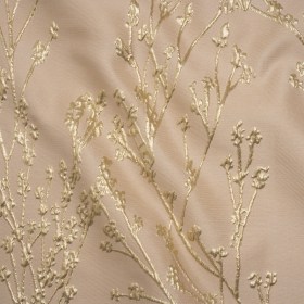 Metallic Brocade – Beige and Gold Flowering Branches Metallic Brocade – Beige and Gold Flowering Branches