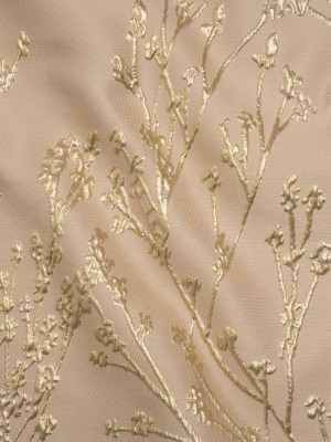 Metallic Brocade – Beige and Gold Flowering Branches Metallic Brocade – Beige and Gold Flowering Branches